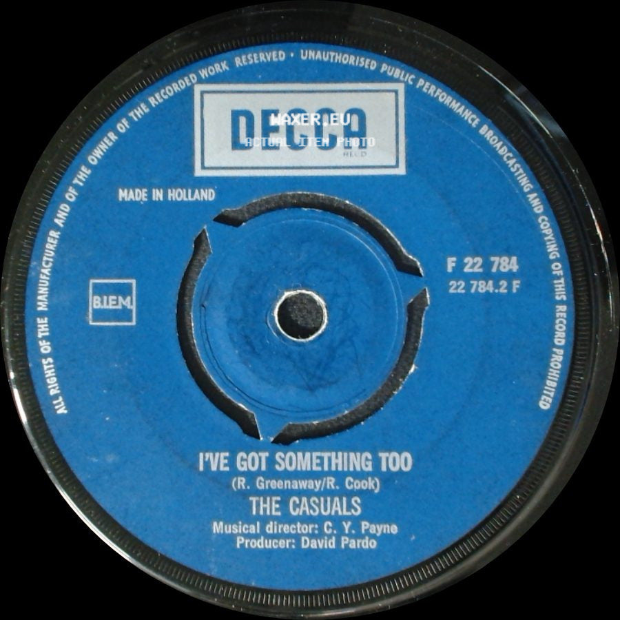 The Casuals - When Jezamine Goes / I've Got Something Too side B