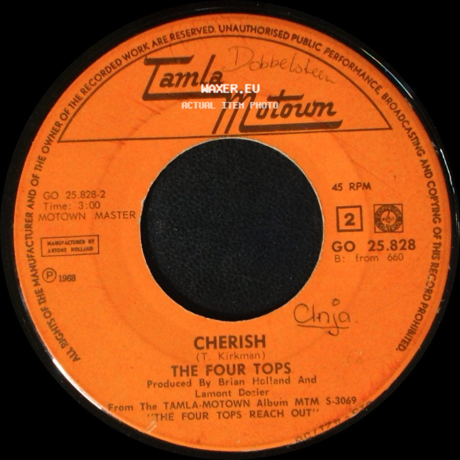The Four Tops - Yesterday's Dreams / Cherish side B