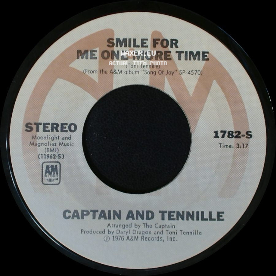 Captain And Tennille - Smile For Me One More Time / Lonely Night (Angel Face) side A