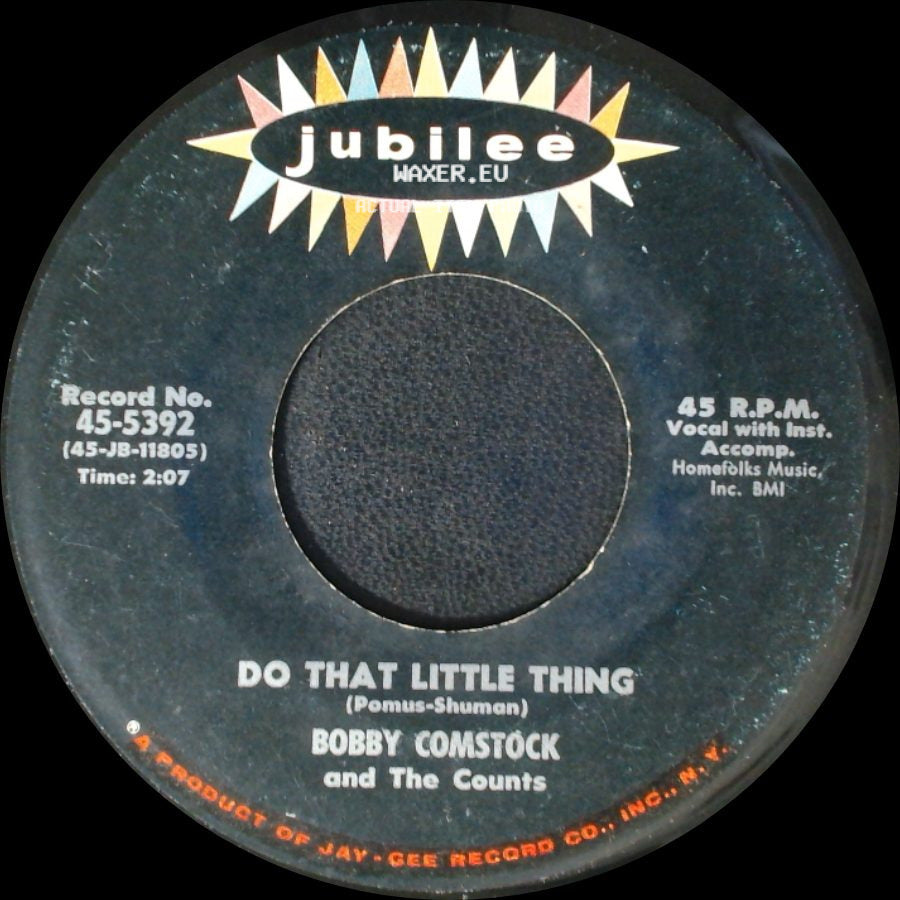 Bobby Comstock And The Counts - Do That Little Thing / Bony Moronie side A