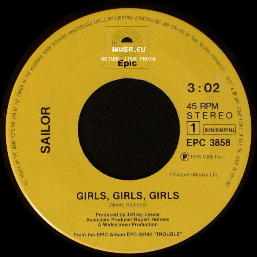Sailor - Girls, Girls, Girls / Jacaranda side A