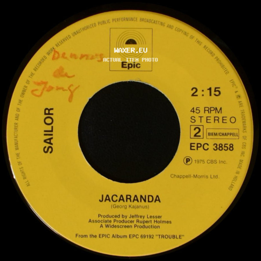 Sailor - Girls, Girls, Girls / Jacaranda side B