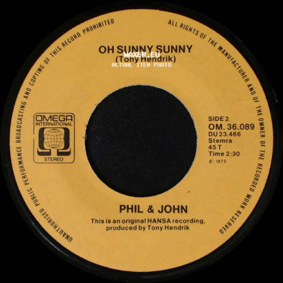 Phil & John - Marina (Granata/Weingarten) / Oh Sunny Sunny side B