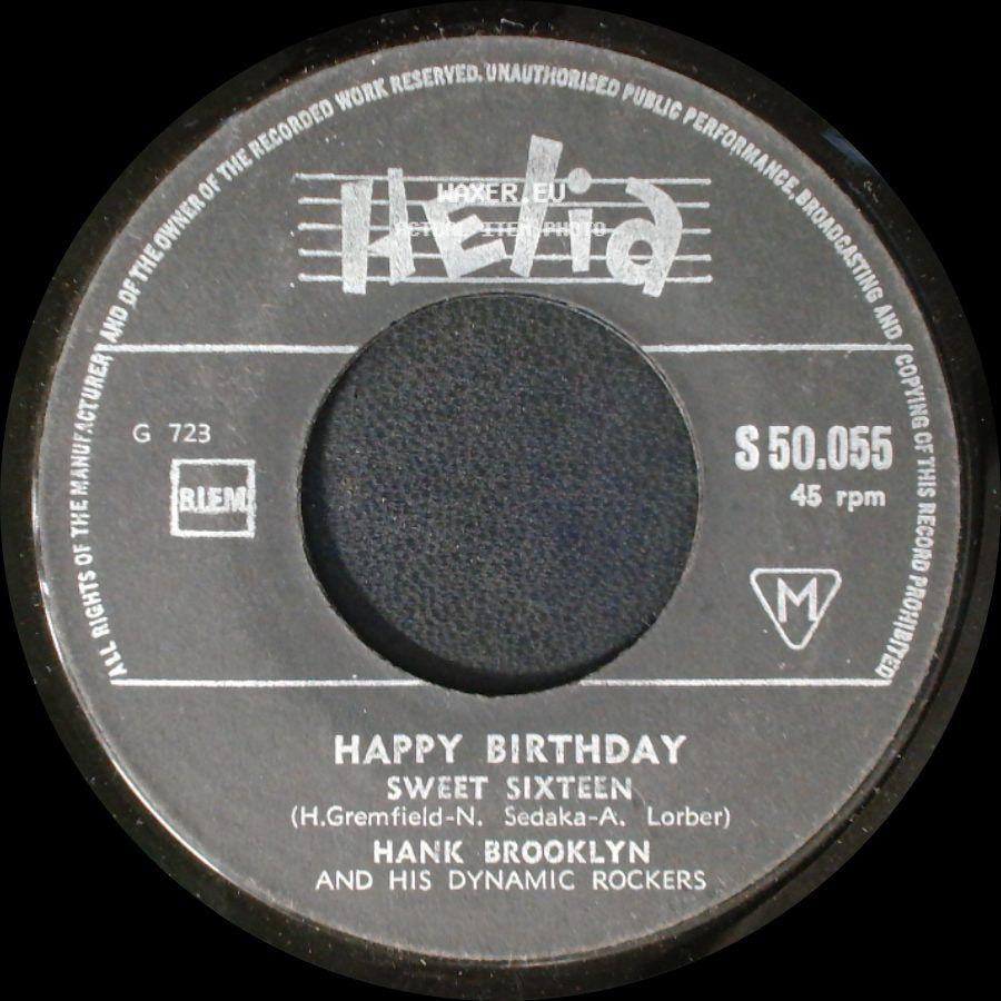 Hank Brooklyn And His Dynamic Rockers / The United Stars - Happy Birthday Sweet Sixteen / Pi - Pia side A