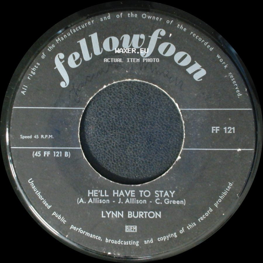 Roberta Rodwin / Lynn Burton - Everybody's Somebody's Fool / He'll Have To Stay side B
