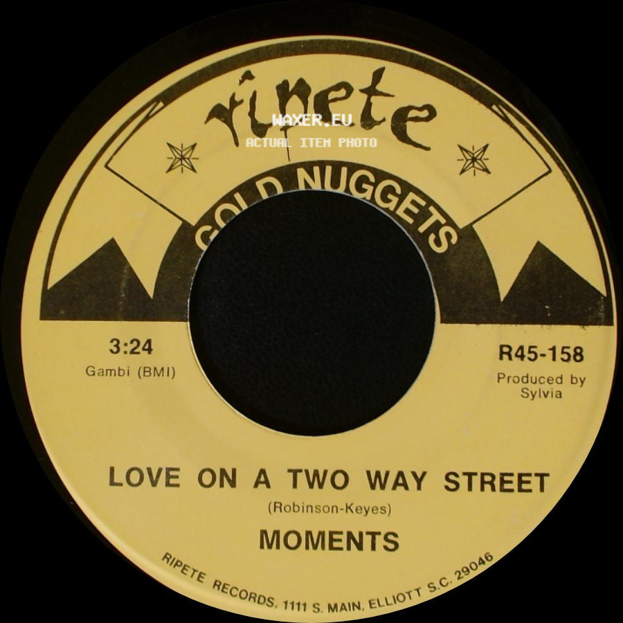 Moments / Mccoys - Love On A Two Way Street / Come On Let's Go side A