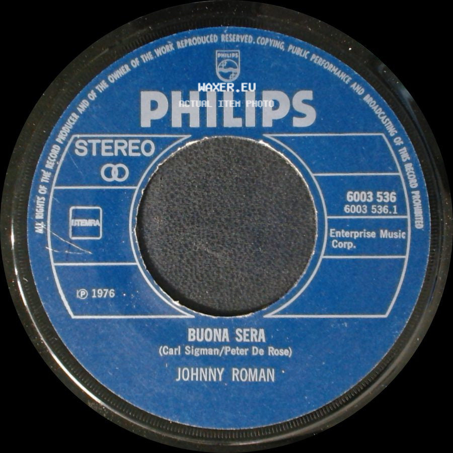 Johnny Roman - Buona Sera / I Choose You side A
