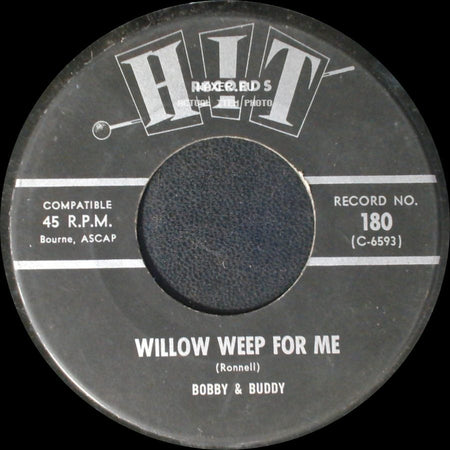 Bobby & Buddy - Bless You Little Girl / Willow Weep For Me side B