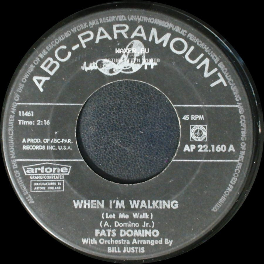 Fats Domino - When I'm Walking / I've Got A Right To Cry side A