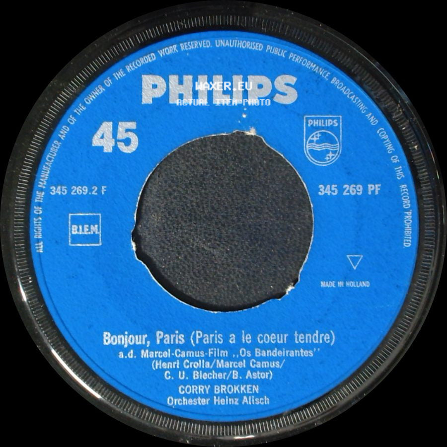 Corry Brokken - Er Sah Aus Wie Ein Lord / Bonjour, Paris (Paris A Le Coeur Tendre) side B