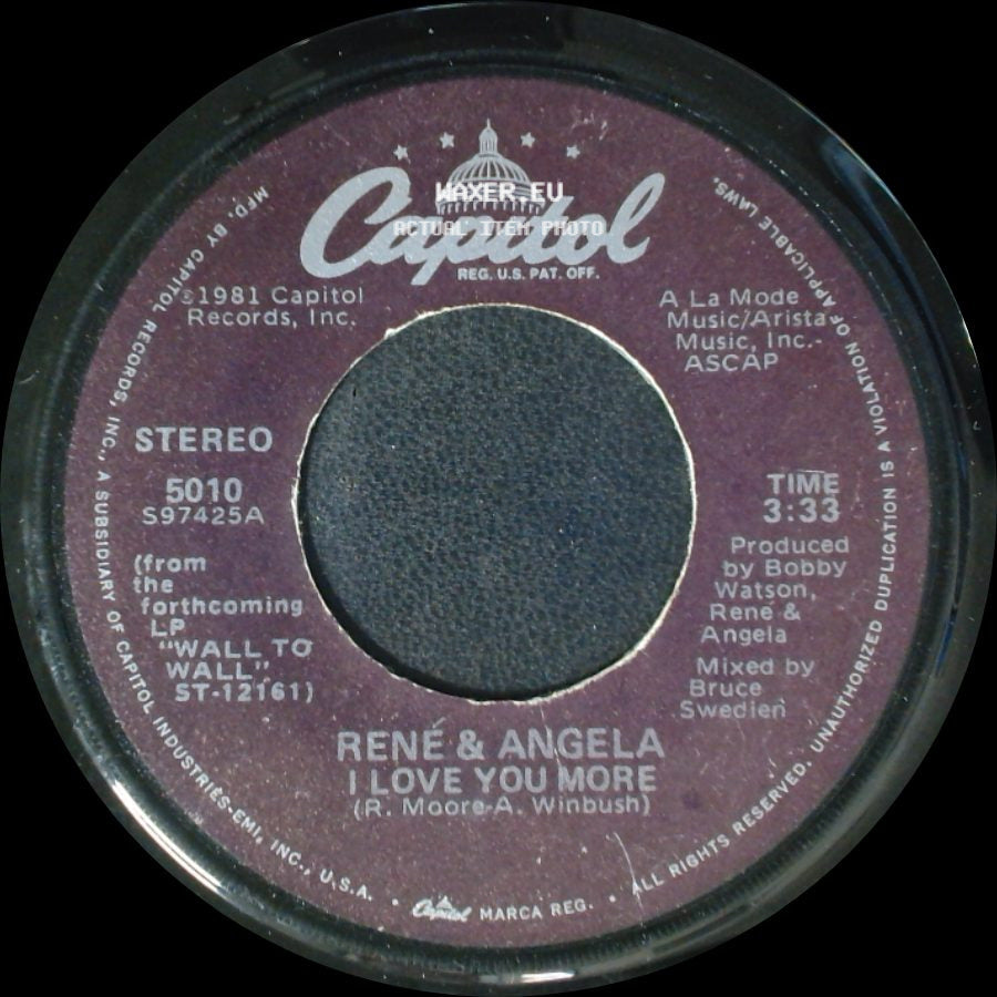 René & Angela - I Love You More / Strangers Again side A
