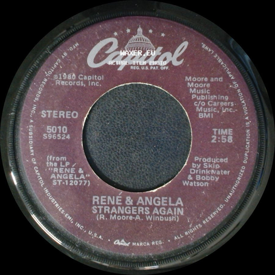 René & Angela - I Love You More / Strangers Again side B