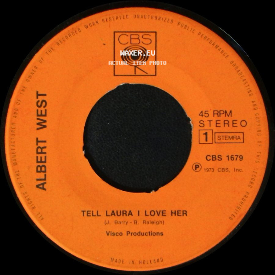 Albert West - Tell Laura I Love Her / A Long Time Ago side A