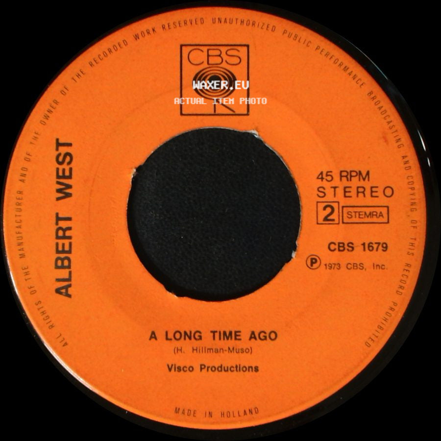 Albert West - Tell Laura I Love Her / A Long Time Ago side B