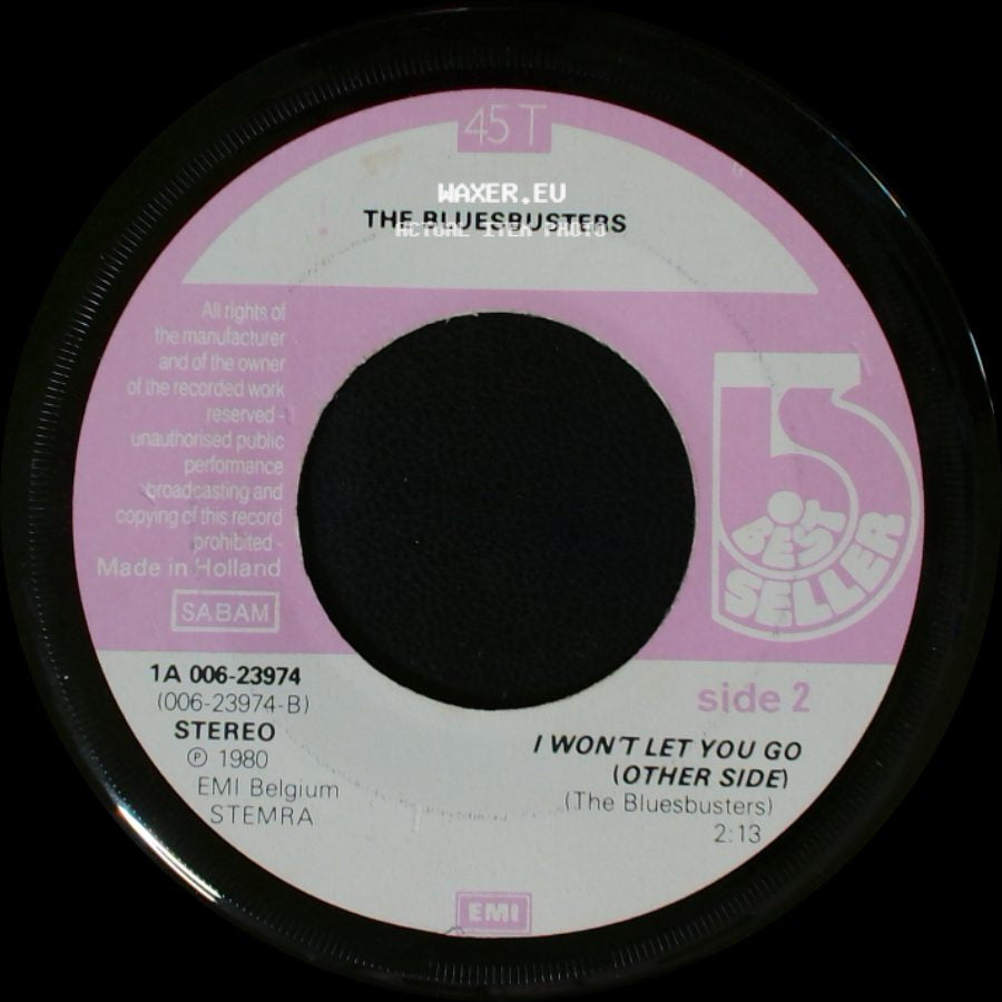 The Bluesbusters - You're The One (This Side) / I Won't Let You Go (Other Side) side B