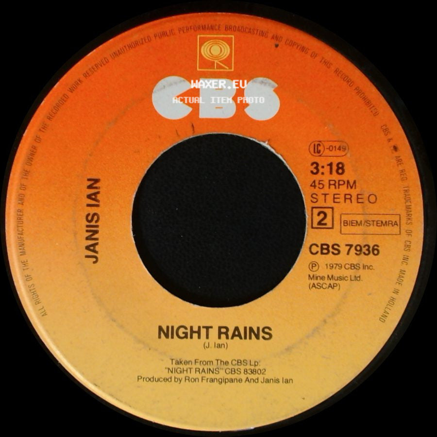 Janis Ian - Fly Too High / Night Rains side B