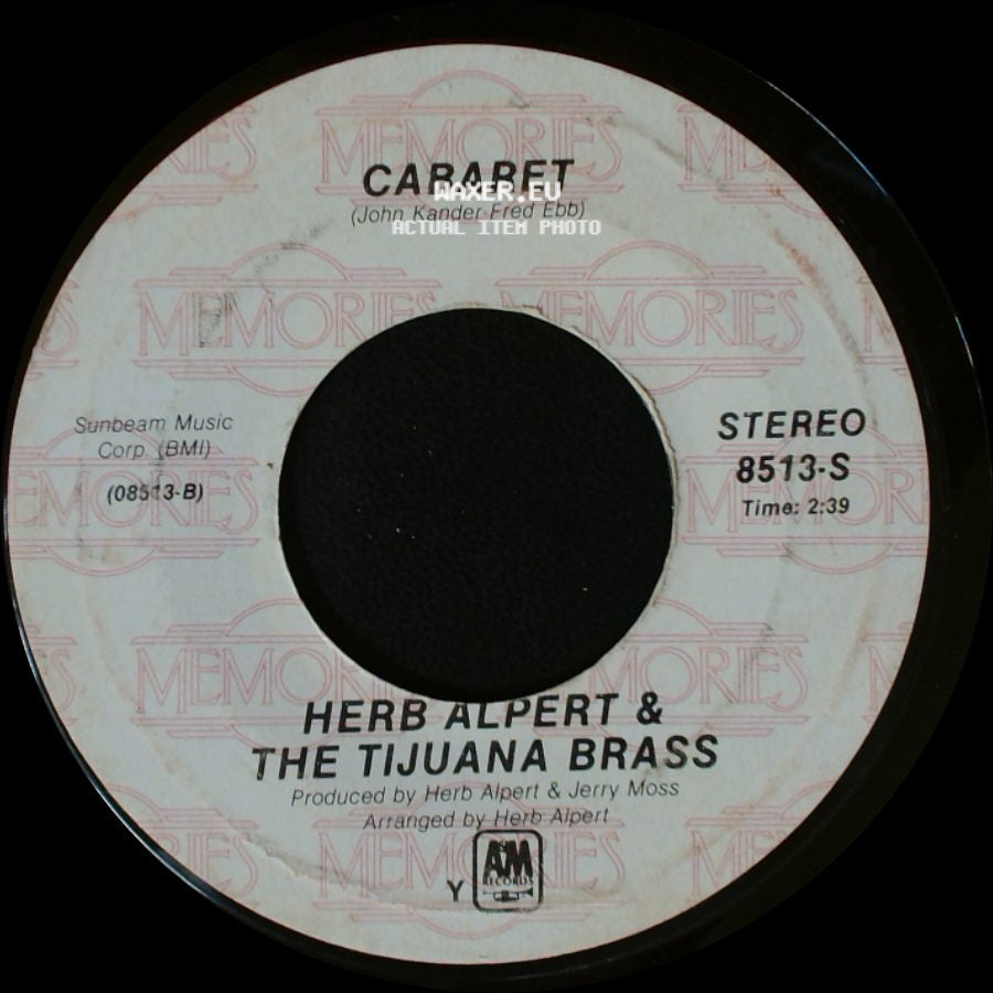 Herb Alpert / Herb Alpert & The Tijuana Brass - This Guy's In Love With You / Cabaret side B