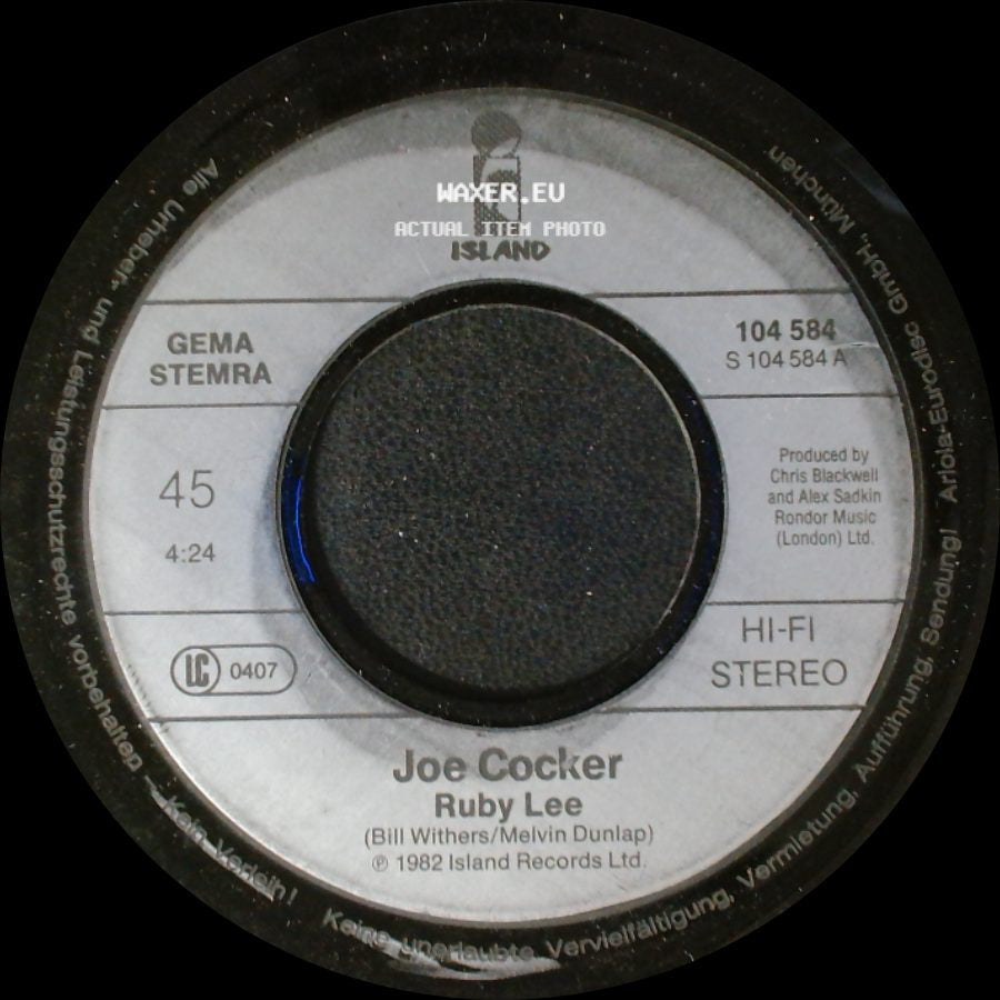 Joe Cocker - Ruby Lee / Talking Back To The Night side A