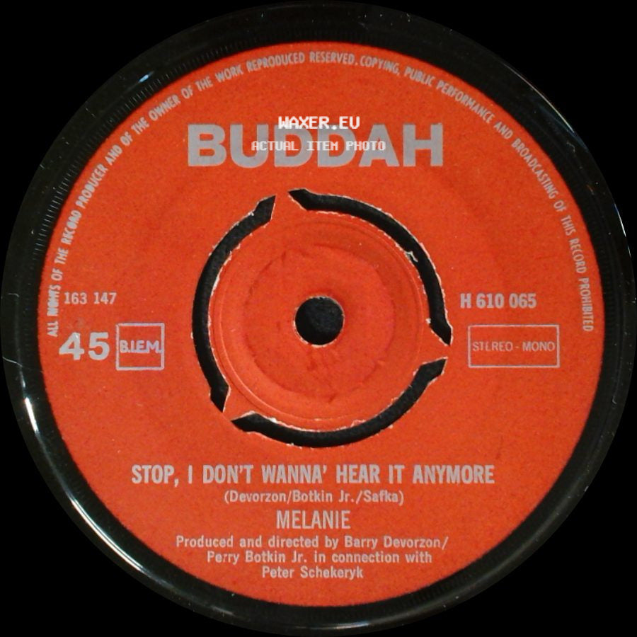 Melanie - Stop, I Don't Wanna' Hear It Anymore / Merry Christmas side A