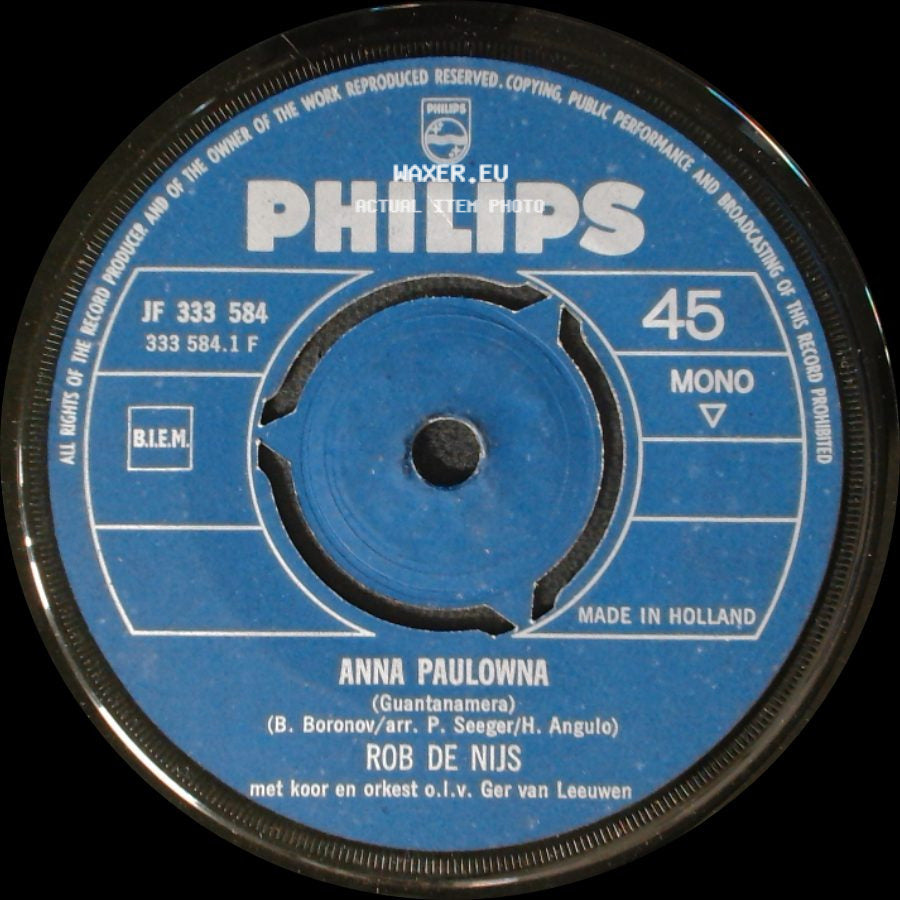 Rob De Nijs - Fanny (Ik Mis Je) / Anna Paulowna (Guantanamera) side B