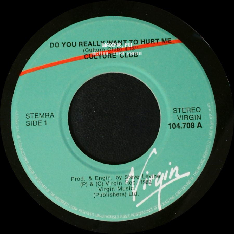 Culture Club - Do You Really Want To Hurt Me / Dub Version (Featuring Pappa Weasel) side A