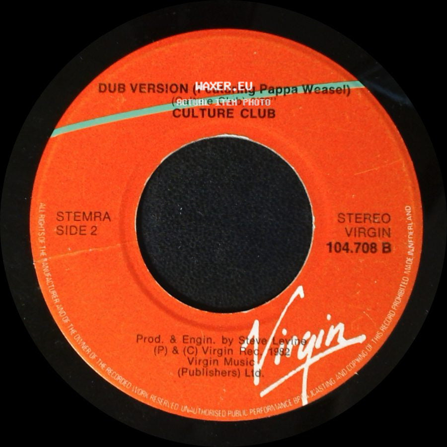 Culture Club - Do You Really Want To Hurt Me / Dub Version (Featuring Pappa Weasel) side B