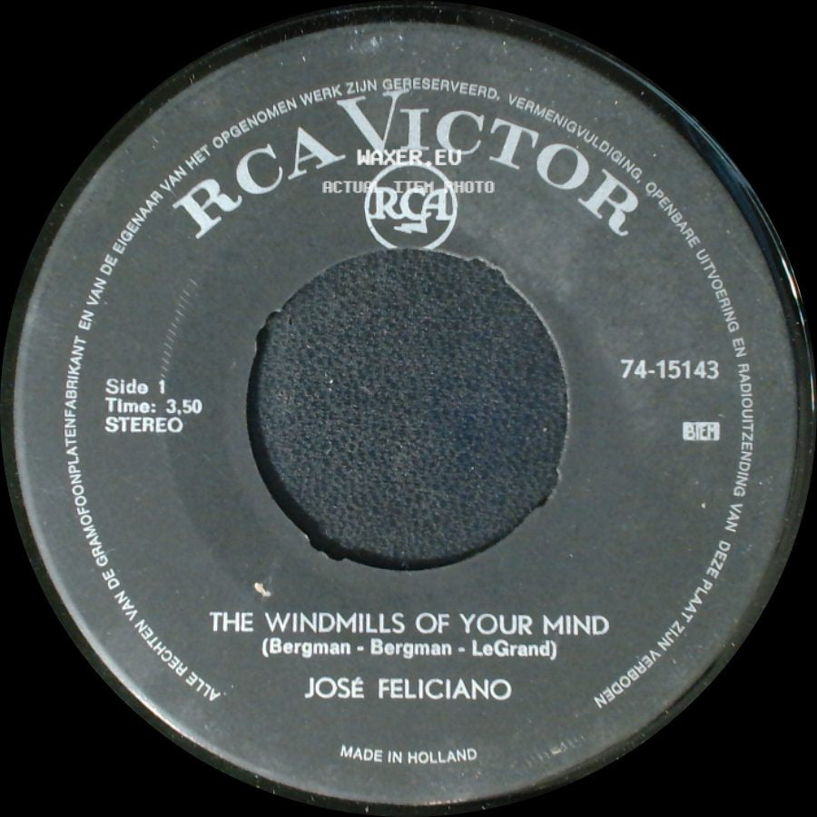 José Feliciano - The Windmills Of Your Mind / Work Song side A