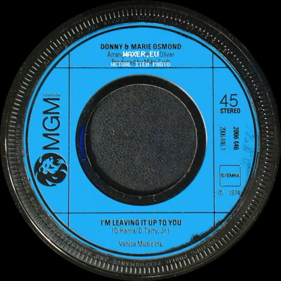 Donny & Marie Osmond - I'm Leaving It Up To You / The Umbrella Song side A