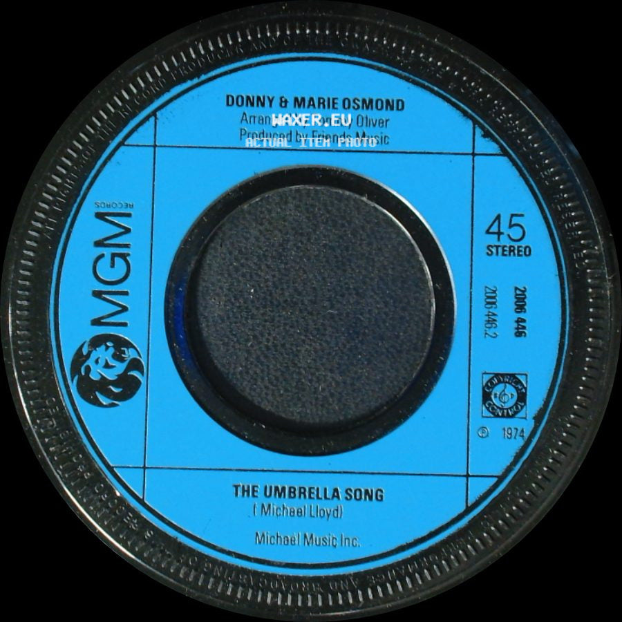Donny & Marie Osmond - I'm Leaving It Up To You / The Umbrella Song side B