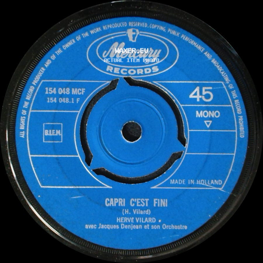 Hervé Vilard - Un Monde Fait Pour Nous / Capri C'est Fini side B