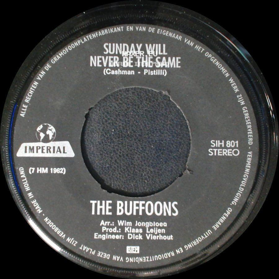 The Buffoons - Sunday Will Never Be The Same / Sister Theresa's / East River Orphanage side A