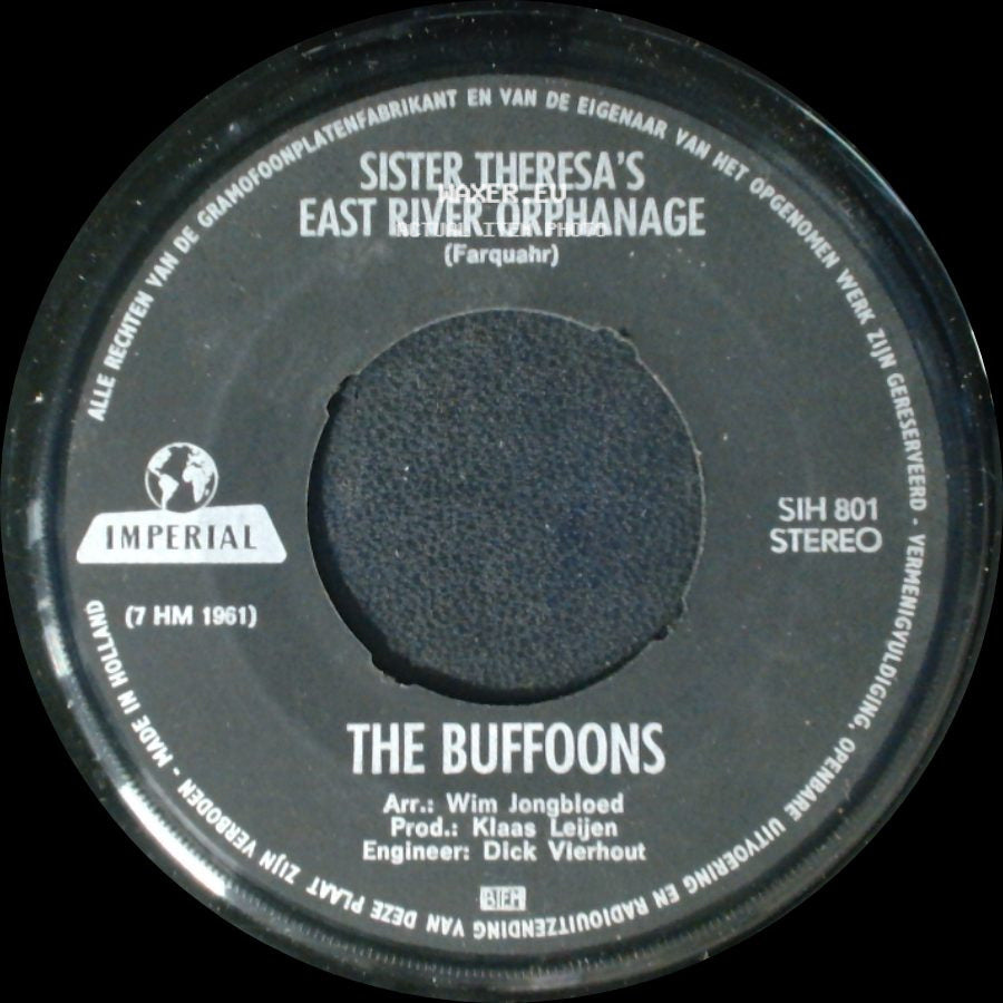 The Buffoons - Sunday Will Never Be The Same / Sister Theresa's / East River Orphanage side B