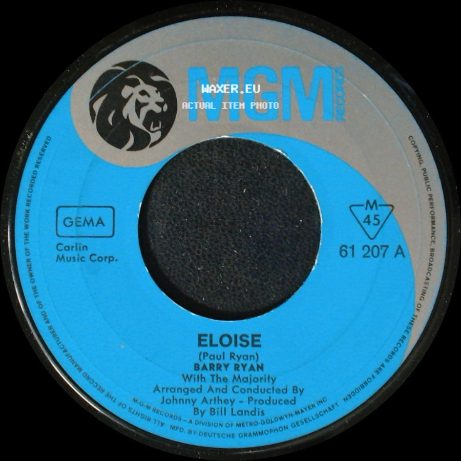 Barry Ryan - Eloise / Love I Almost Found You side A