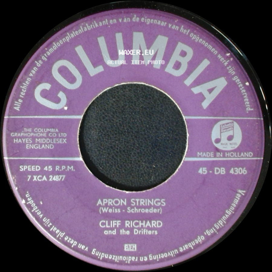 Cliff Richard And The Drifters - Apron Strings / Living Doll side A