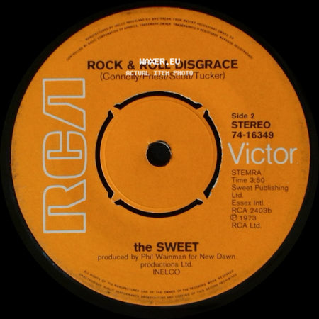 The Sweet - The Ballroom Blitz / Rock & Roll Disgrace side B