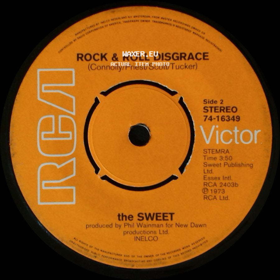 The Sweet - The Ballroom Blitz / Rock & Roll Disgrace side B