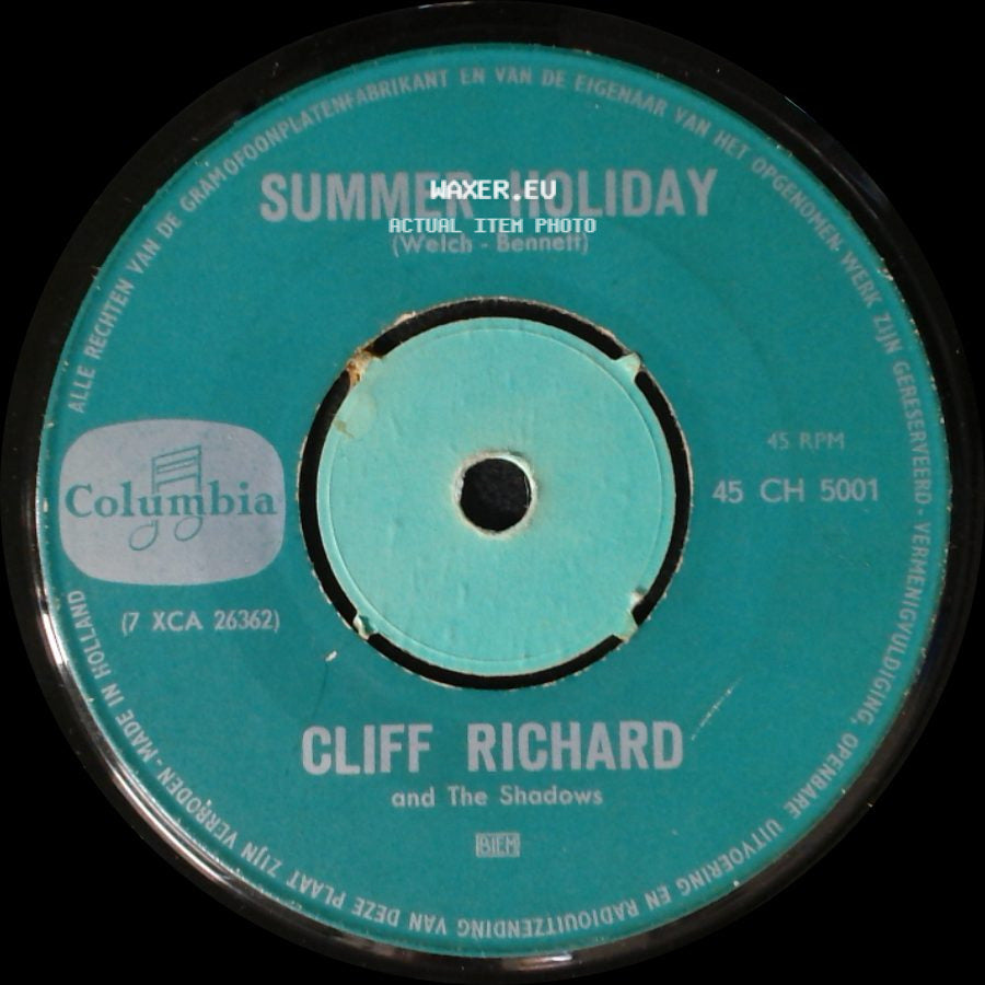 Cliff Richard And The Shadows - Dancing Shoes / Summer Holiday side B