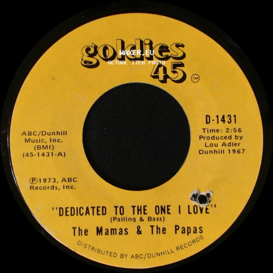 The Mamas & The Papas - I Call Your Name / Dedicated To The One I Love side B