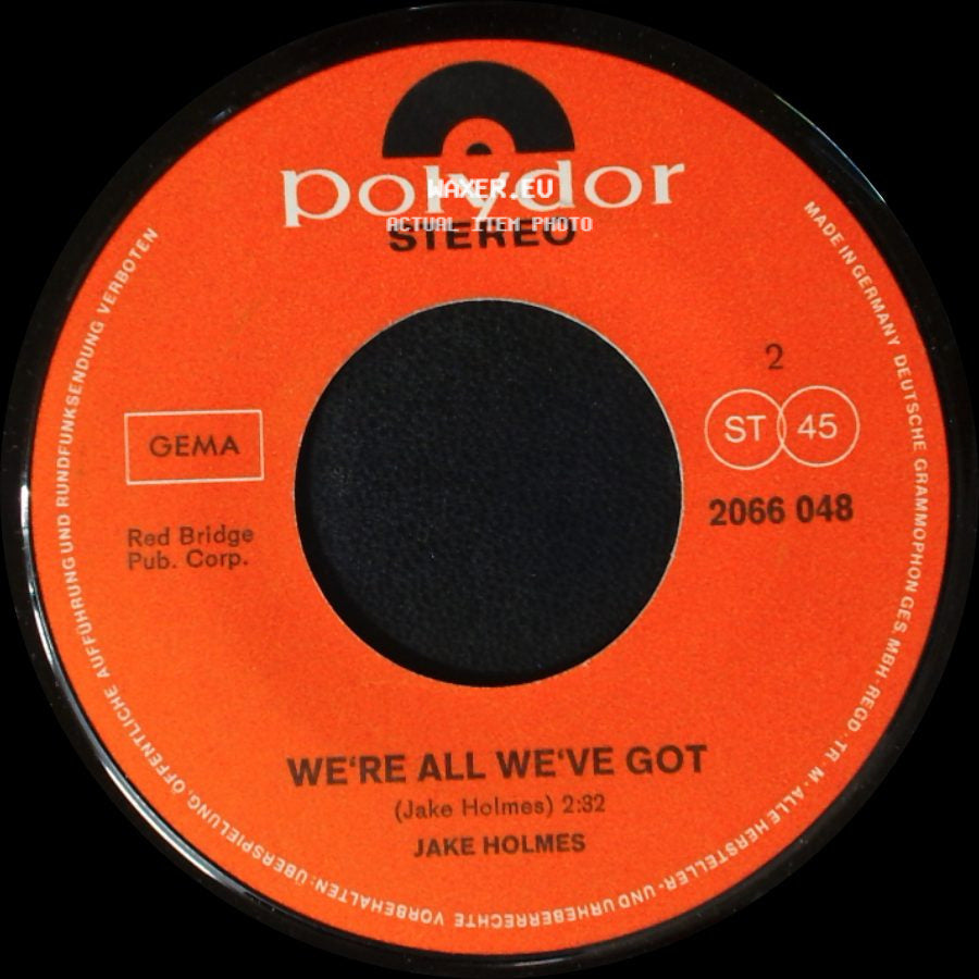 Jake Holmes - So Close / We're All We've Got side B