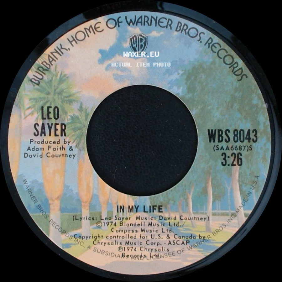 Leo Sayer - Long Tall Glasses / In My Life side B