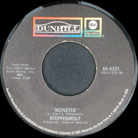 Steppenwolf - Monster / Berry Rides Again side A