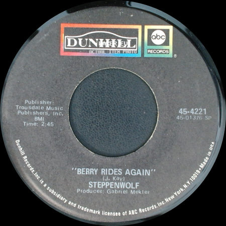 Steppenwolf - Monster / Berry Rides Again side B