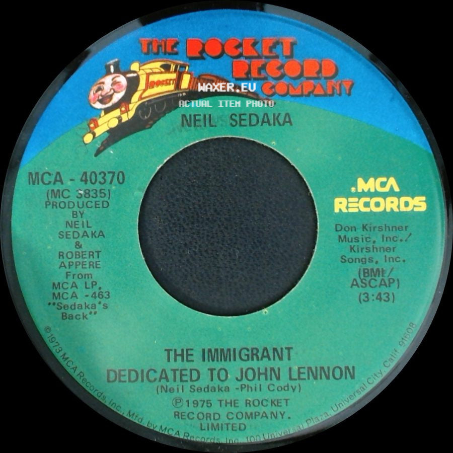 Neil Sedaka - Hey Mister Sunshine / The Immigrant Dedicated To John Lennon side B