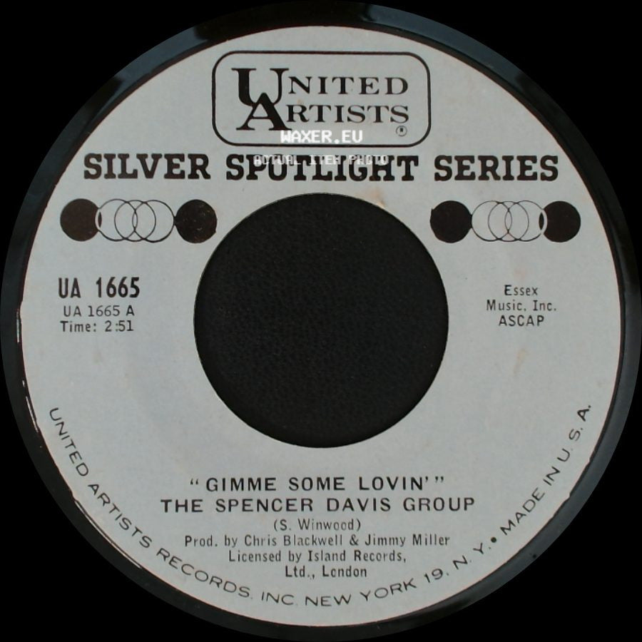 The Spencer Davis Group - Gimme Some Lovin' / Blues In F side A