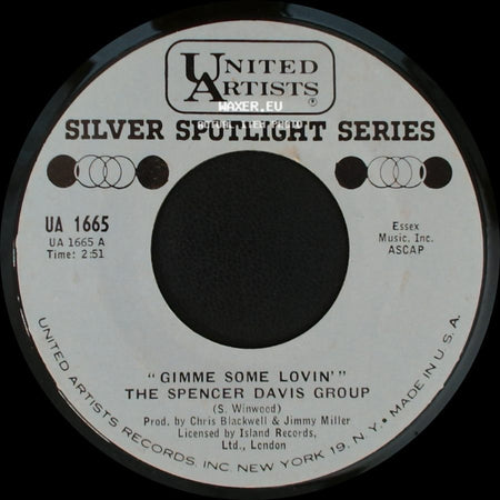 The Spencer Davis Group - Gimme Some Lovin' / Blues In F side A