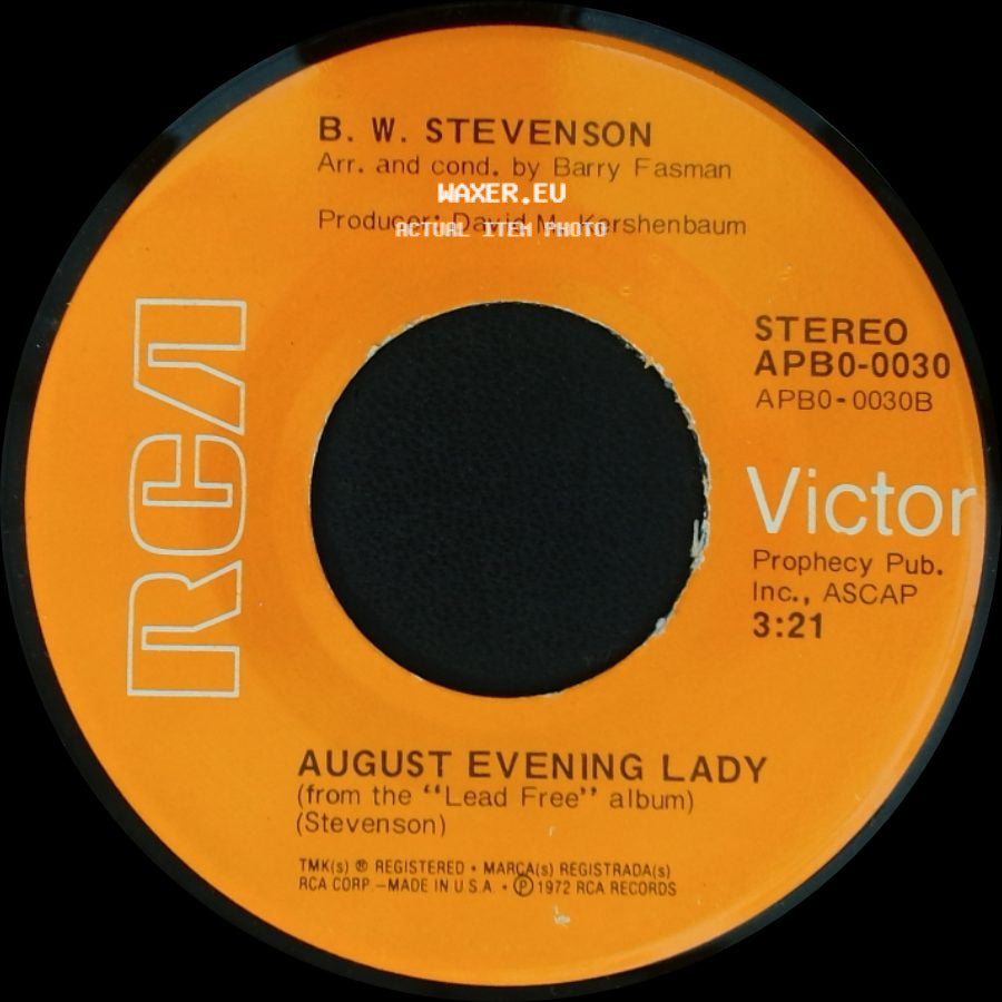 B. W. Stevenson - August Evening Lady / My Maria side A