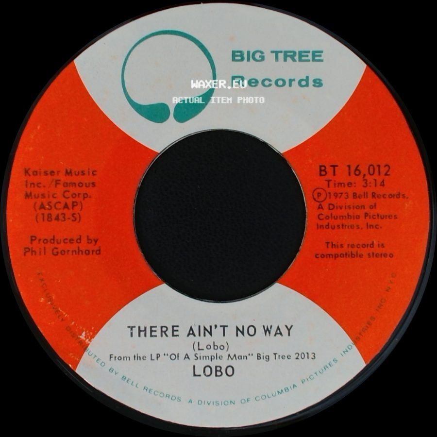 Lobo - Love Me For What I Am / There Ain't No Way side B