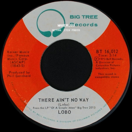 Lobo - Love Me For What I Am / There Ain't No Way side B