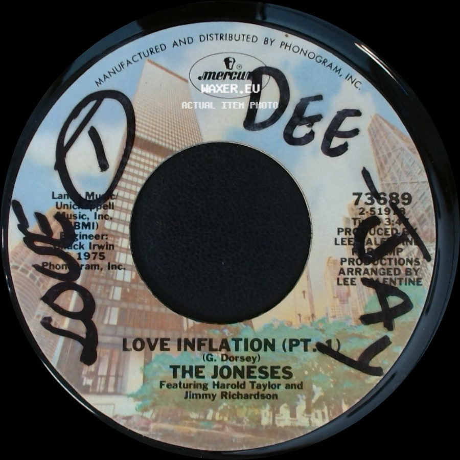 The Joneses / The Johnny Boy - Love Inflation (Pt. 1) / Love In Flatbush (Pt. 2) side A