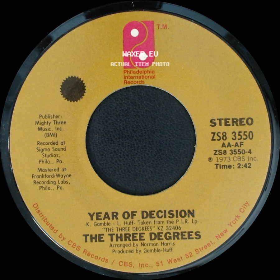 The Three Degrees - When Will I See You Again / Year Of Decision side B